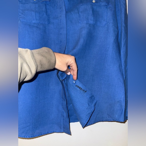 Tommy Bahama Women’s Two Palms Linen Shirt- in blue - Picture 16 of 16